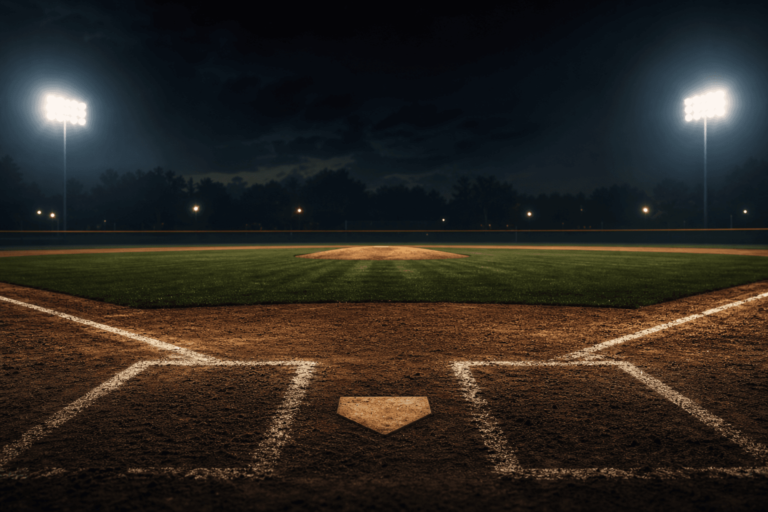 Night diamond under the lights